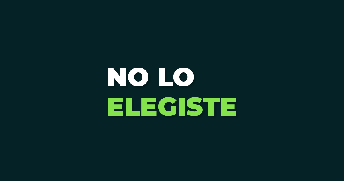 Imagen del artículo de Joan Lanzagorta sobre patrones de dinero con el texto: no lo elegiste.